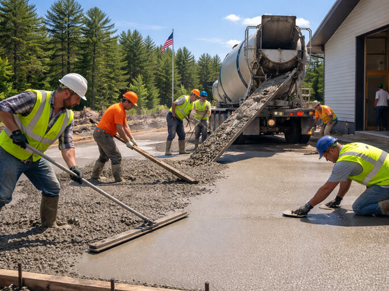Finished concrete for commercial and residential